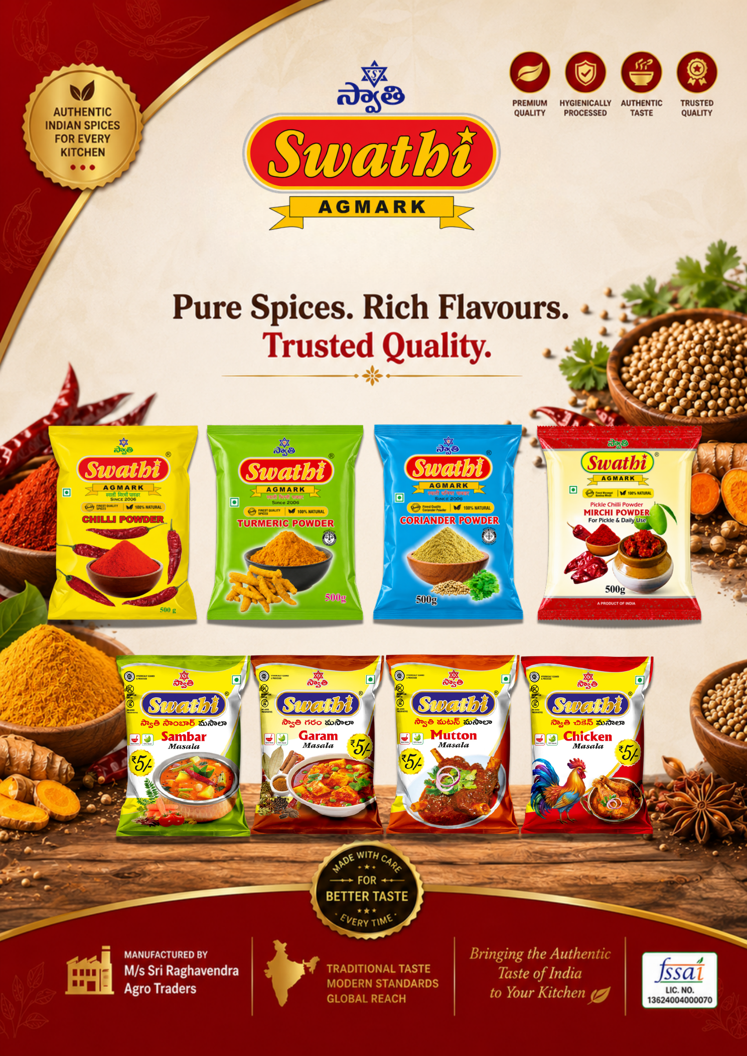 Swathi Spices quality range